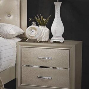 Beaumont 2-drawer Nightstand Champagne