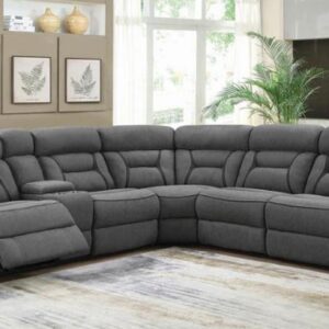 Coaster Living Room Higgins Upholstered Power Reclining Sectional Sofa Grey